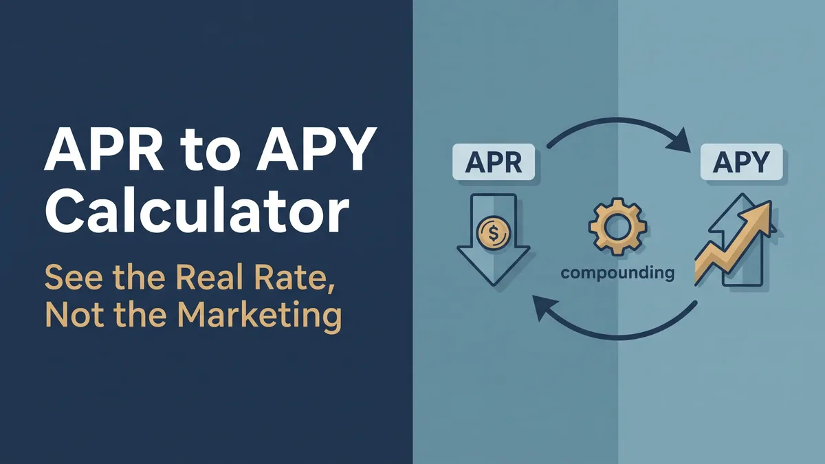 APR to APY calculator converting annual percentage rate to annual percentage yield